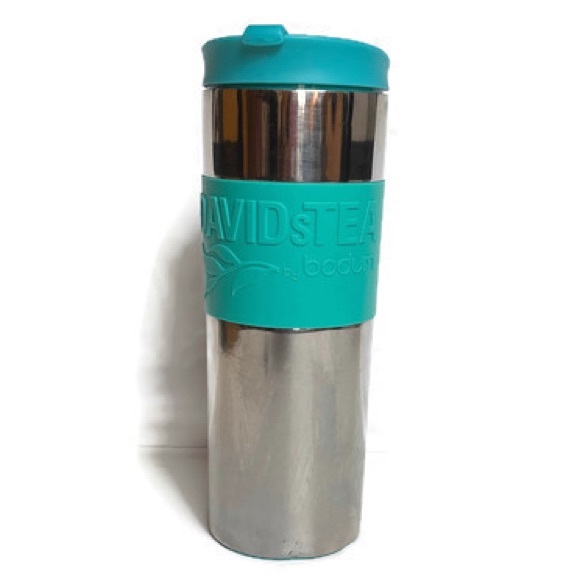 David’s Tea Stainless Steel Bodum Tumbler Travel Mug Coffee Tea Press - Picture 1 of 6